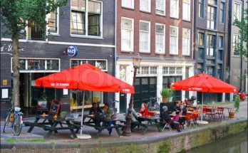 Sidewalk Cafe Sitting in Amsterdam