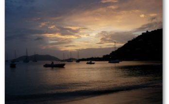 Sunset in the British Virgin Islands