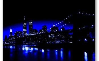 Brooklyn Bridge in Blue Night