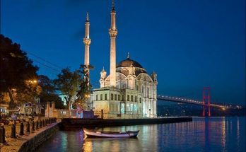 Bosphorus River Bridge and Ortakoy Mosque in Istanbul