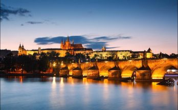 An Evening View of the Skyline of Old Prague